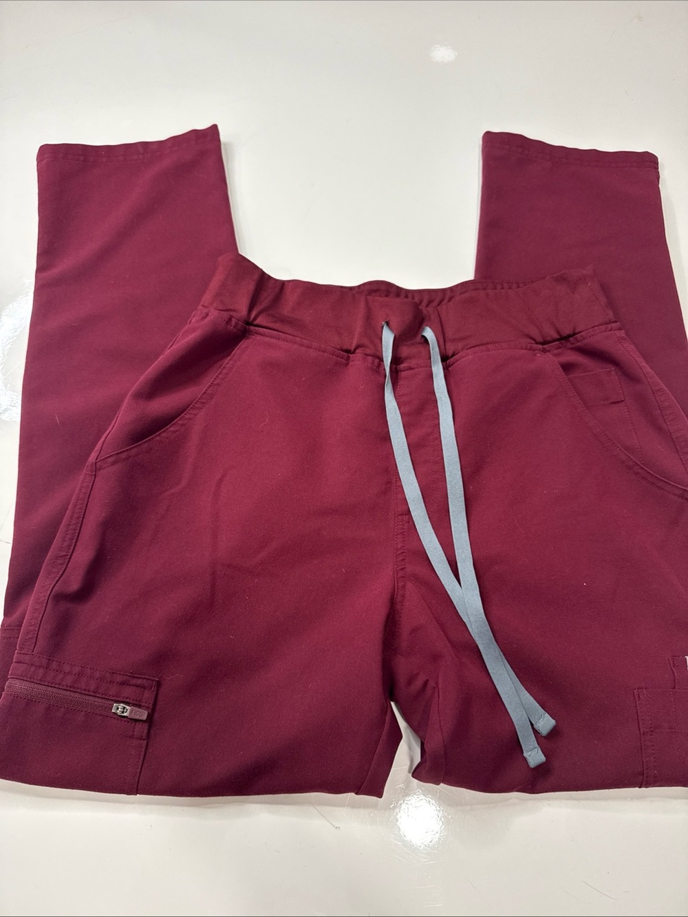 Figs Kade Cargo Scrub Pants Womens S Burgundy Red Medical Adult A030626